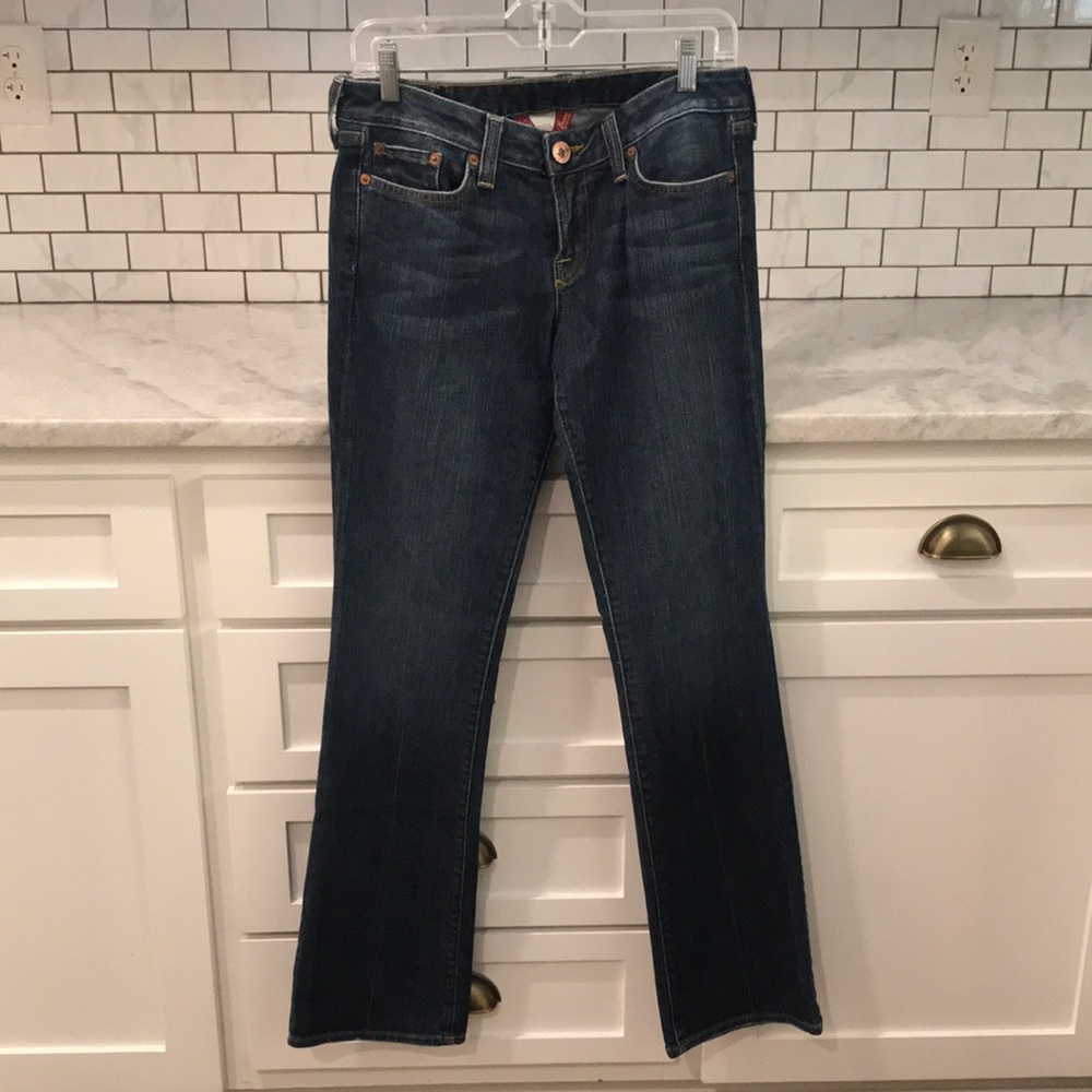 Lucky Brand Jeans Womens Size 29 Blue 32 Inch Inseam Western Casual Cowboy